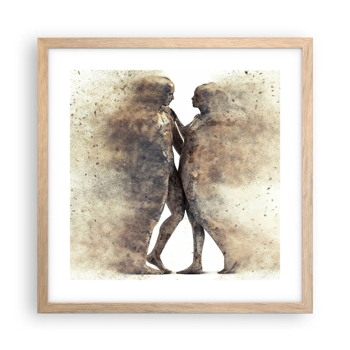 Póster en marco roble claro - Del polvo resurgieron para amar - 40x40 cm