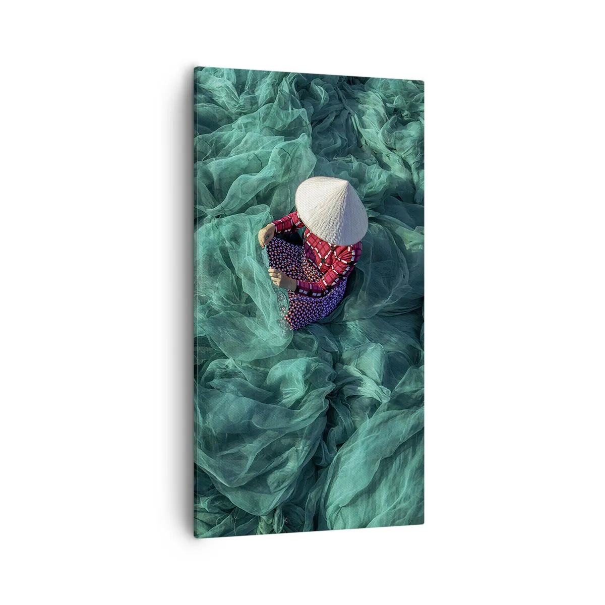 Cuadro sobre lienzo - Impresión de Imagen - En un mar de redes - 55x100 cm