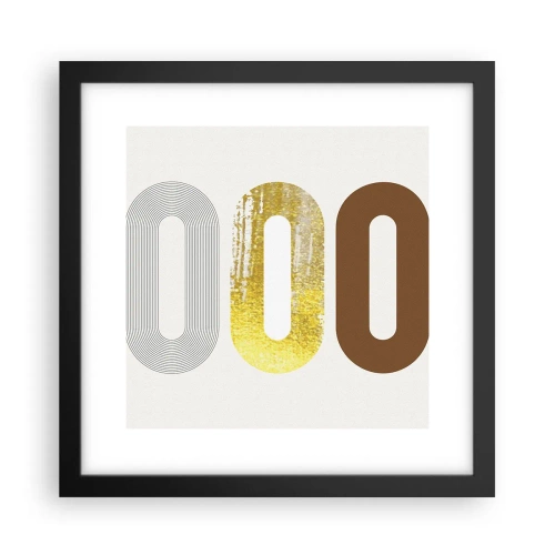 Póster en marco negro - ¡Ooo! - 30x30 cm
