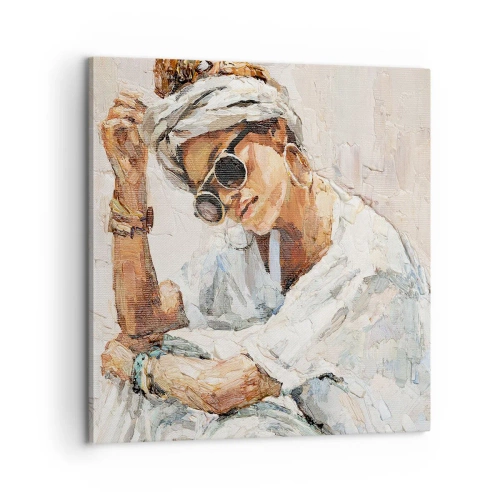 Cuadro sobre lienzo - Impresión de Imagen - Retrato a pleno sol - 60x60 cm