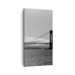 Cuadro sobre lienzo - Impresión de Imagen - Navegue por el Golden Gate - 55x100 cm