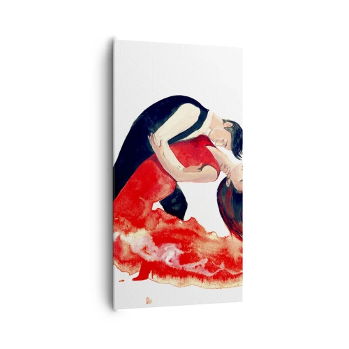 Cuadro sobre lienzo - Impresión de Imagen - El tango: una ola sensual - 65x120 cm