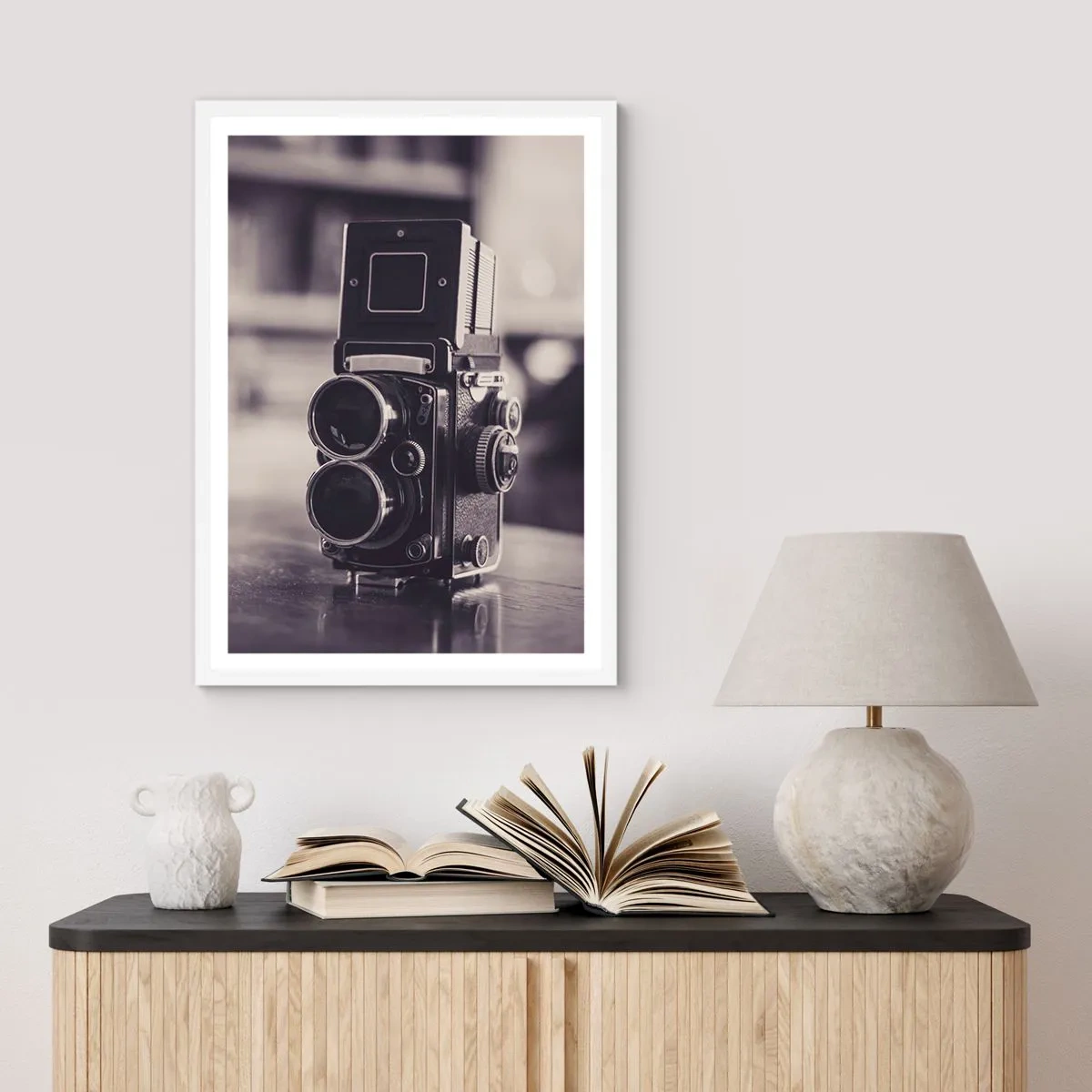 Póster en marco blanco - La magia de la fotografía antigua - 50x70 cm