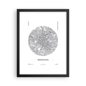 Póster en marco negro - Anatomía de Birmingham - 30x40 cm