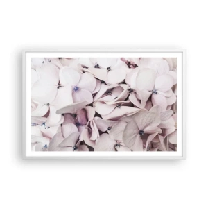 Póster en marco blanco - En un torrente de flores - 91x61 cm