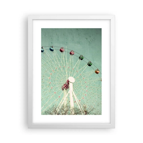 Póster en marco blanco - Te invitamos a jugar - 30x40 cm