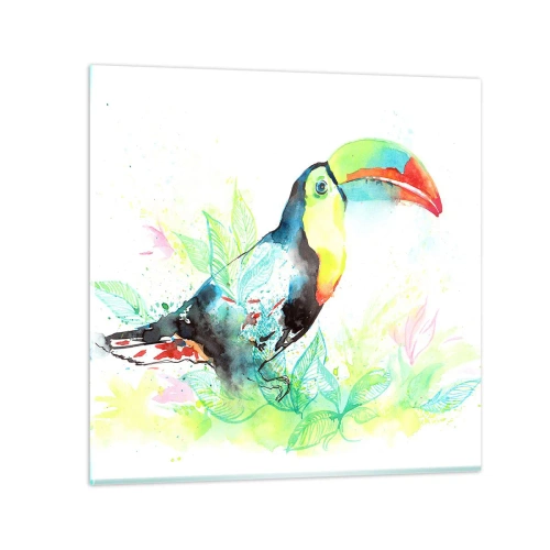 Cuadro sobre vidrio - Impresiones sobre Vidrio - Colorido como América del Sur - 60x60 cm