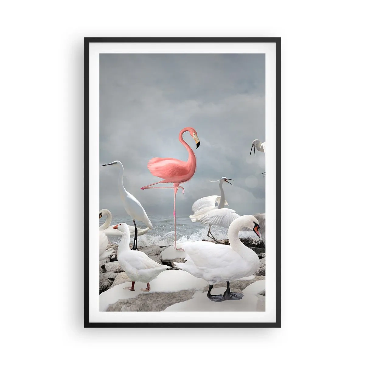 Póster en marco negro - ¿De dónde vengo? - 61x91 cm