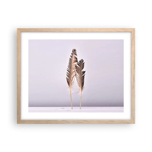 Póster en marco roble claro - Contra la nada - 50x40 cm