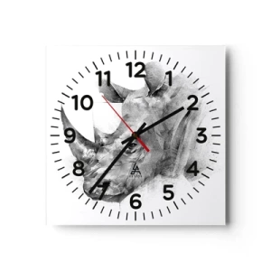 Reloj de pared - Reloj de vidrio - Retrato africano - 30x30 cm