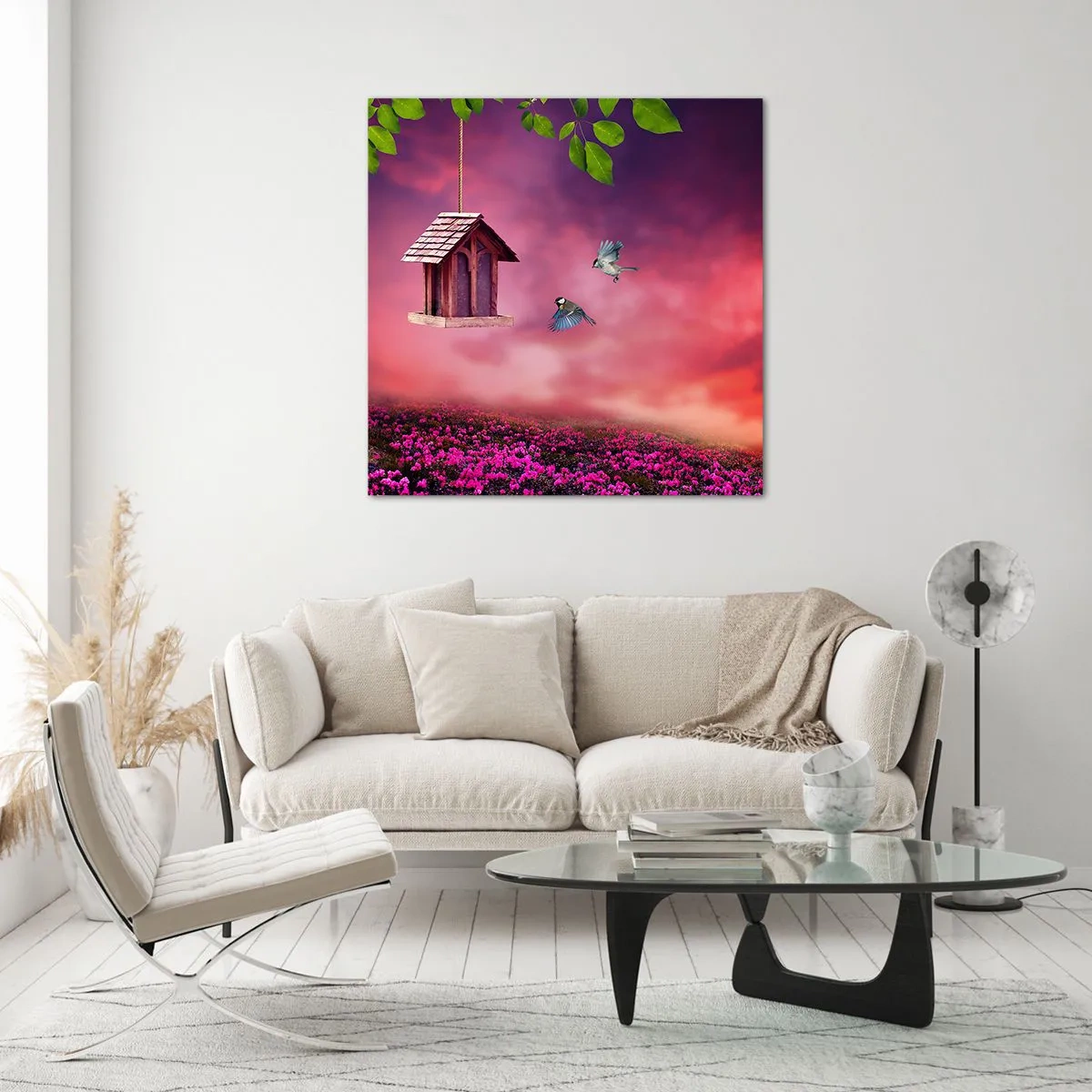 Cuadro sobre vidrio - Impresiones sobre Vidrio - Invitación a una cena - 70x70 cm