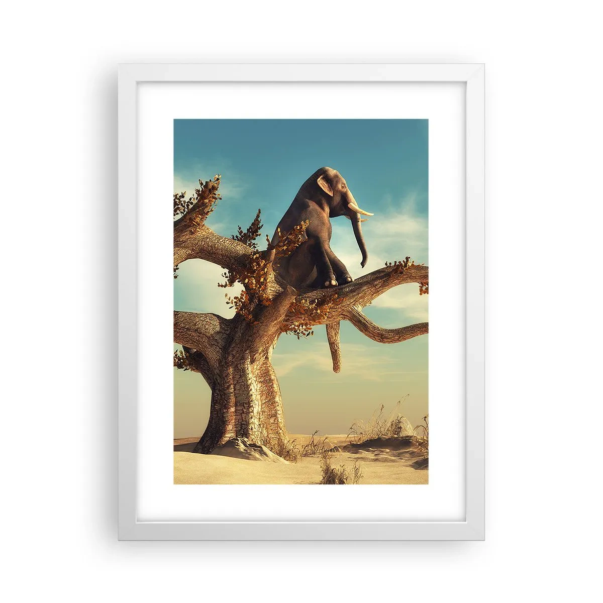 Póster en marco blanco - Un nuevo punto de vista - 30x40 cm