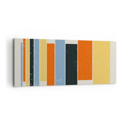 Cuadro sobre lienzo - Impresión de Imagen - Barras multicolor - 100x40 cm