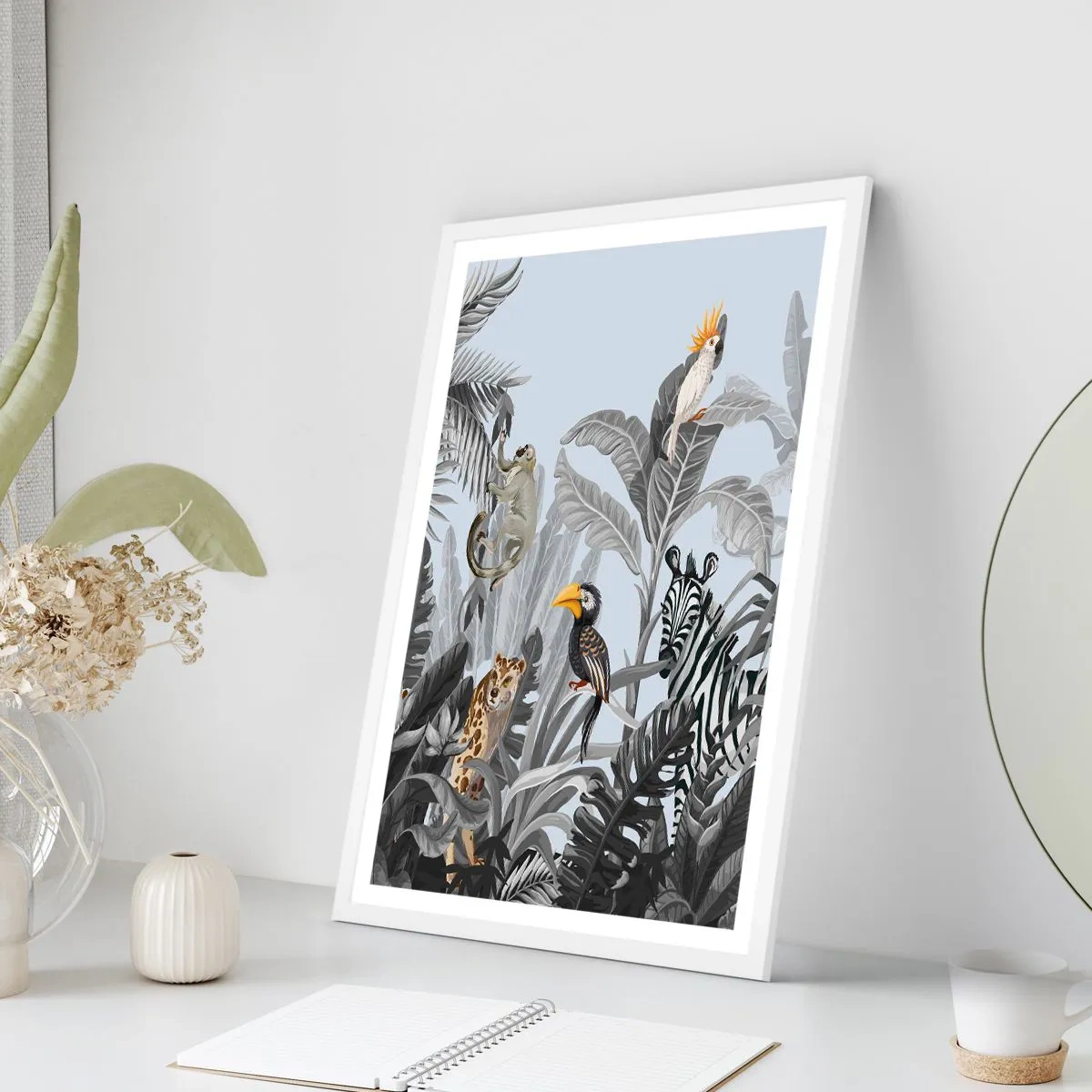 Póster en marco blanco - Un cuento de hadas africano - 50x70 cm