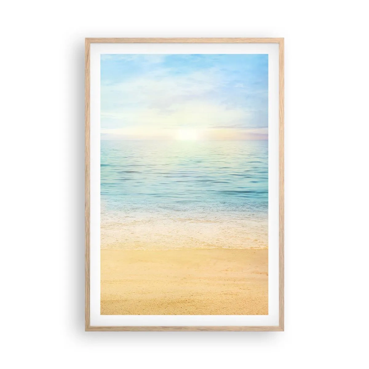 Póster en marco roble claro - Gran cielo azul - 61x91 cm