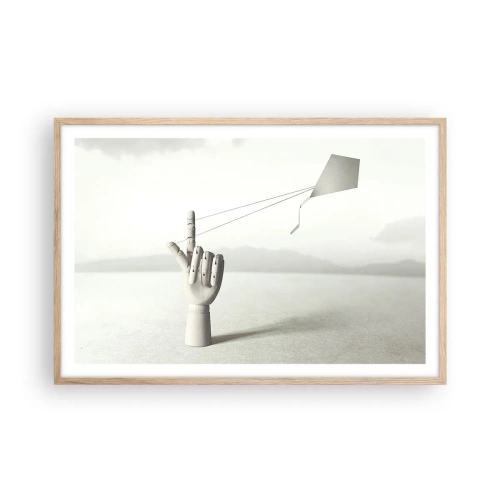 Póster en marco roble claro - Una prueba de fuerza - 91x61 cm