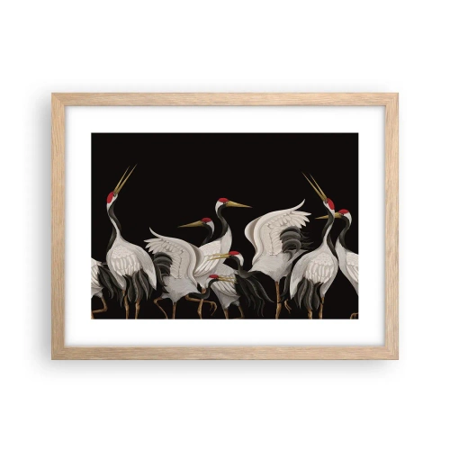 Póster en marco roble claro - Asuntos de aves - 40x30 cm