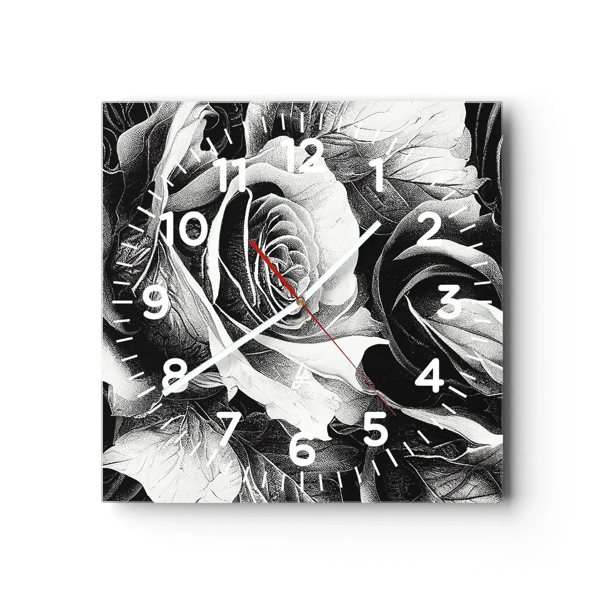 Reloj de pared - Reloj de vidrio - Siempre como una reina - 30x30 cm