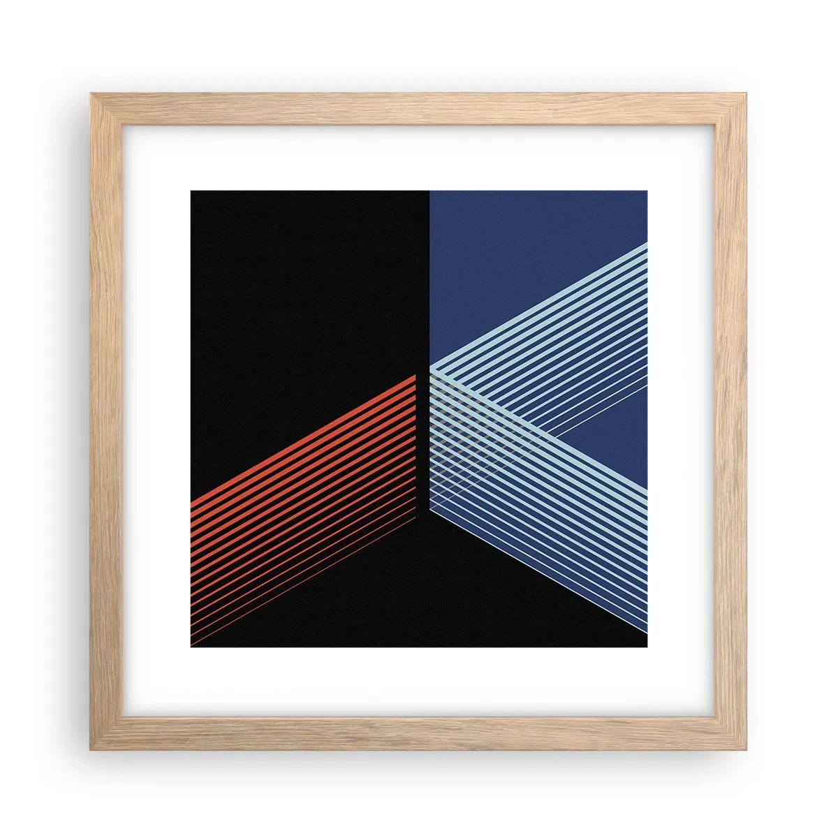 Póster en marco roble claro - La rectitud - 30x30 cm