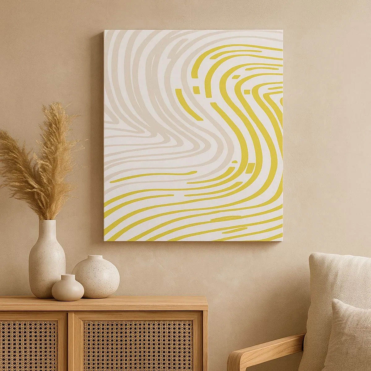 Cuadro sobre lienzo - Impresión de Imagen - Composición curvada - 30x30 cm