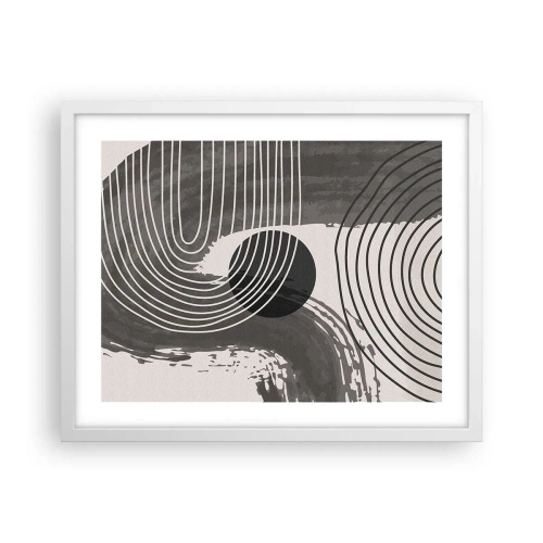 Póster en marco blanco - La victoria del óvalo - 50x40 cm