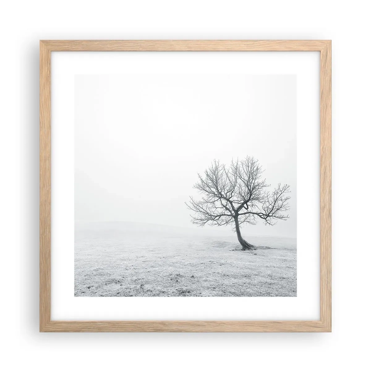Póster en marco roble claro - Contra la nada - 40x40 cm