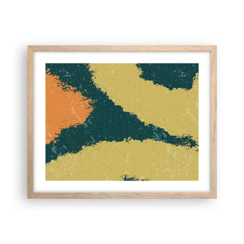 Póster en marco roble claro - Abstracción - a cámara lenta - 50x40 cm