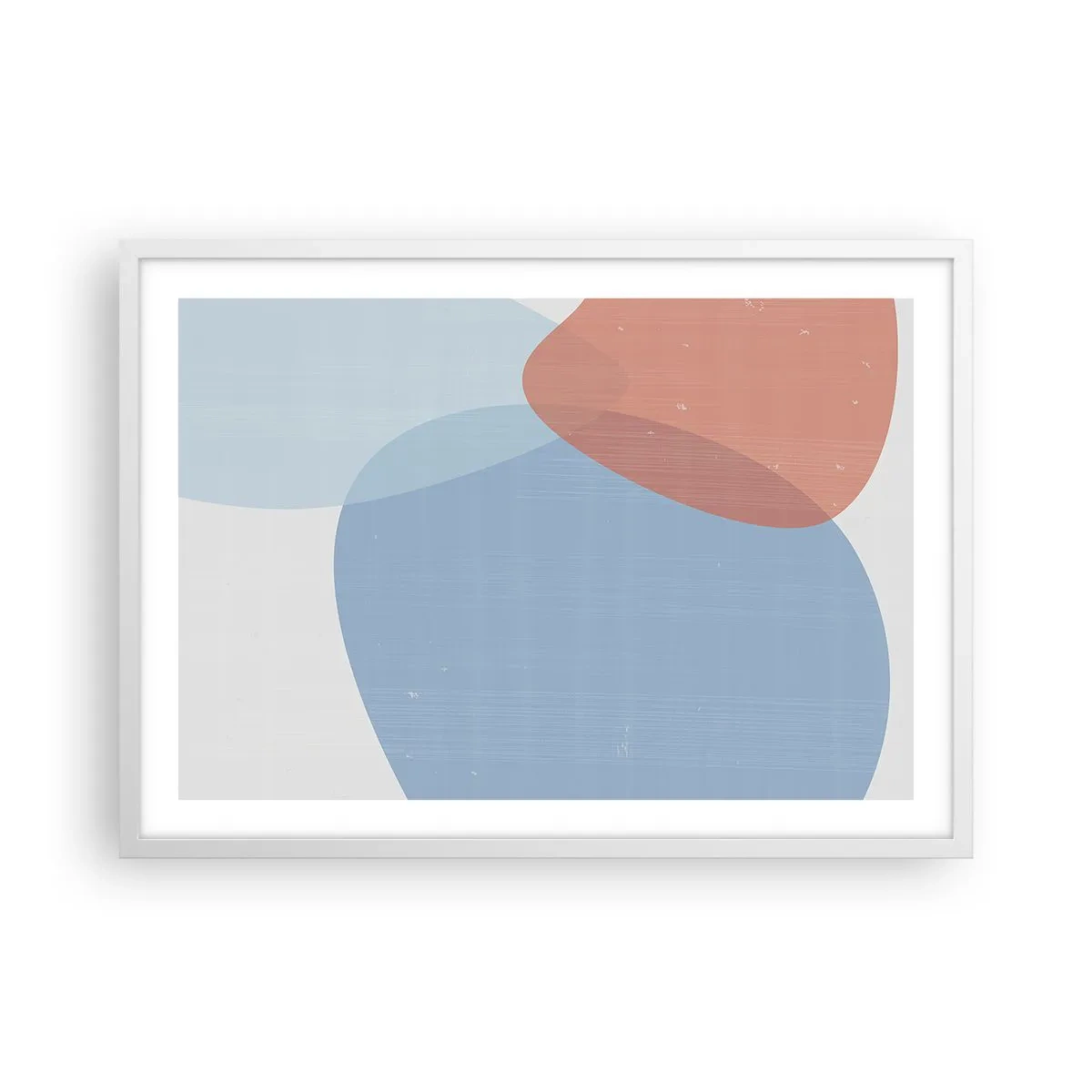 Póster en marco blanco - Relaciones en colores pastel - 70x50 cm