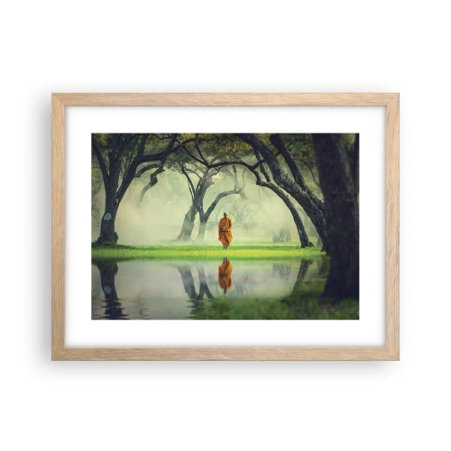 Póster en marco roble claro - En el camino de la iluminación - 40x30 cm