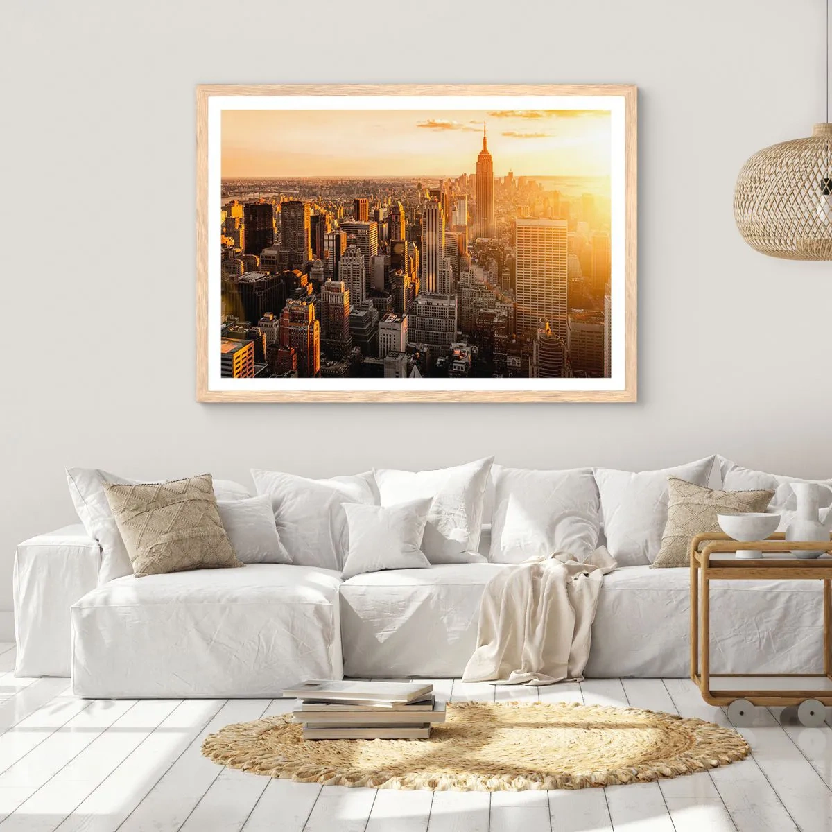 Póster en marco roble claro - Creciendo al sol - 40x30 cm