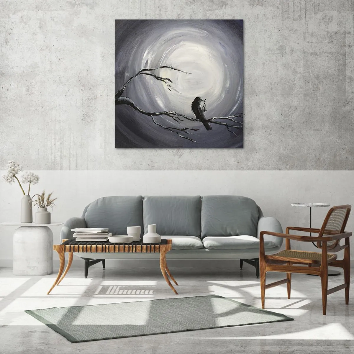 Cuadro sobre vidrio - Impresiones sobre Vidrio - La clave del misterio de la noche - 50x50 cm