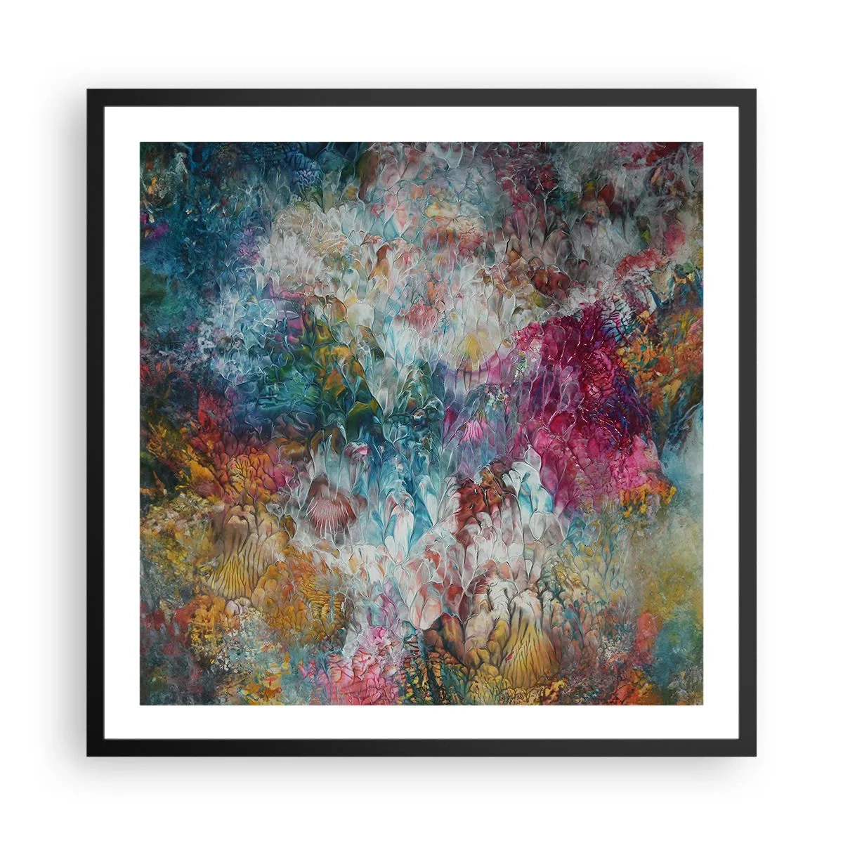 Póster en marco negro - En plena floración - 60x60 cm