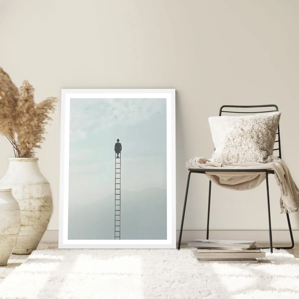 Póster en marco blanco - Hacia lo más alto - 61x91 cm