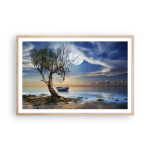 Póster en marco roble claro - ¿Es el final o el principio? - 91x61 cm