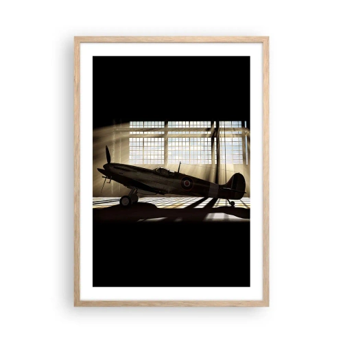 Póster en marco roble claro - El descanso del guerrero - 50x70 cm