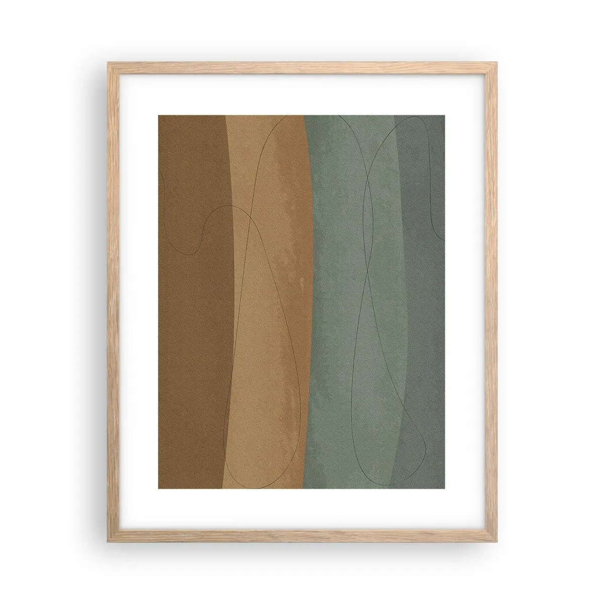 Póster en marco roble claro - Composición horizontal - 40x50 cm
