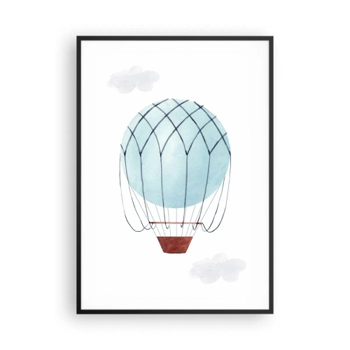 Póster en marco negro - Acariciando las nubes - 70x100 cm