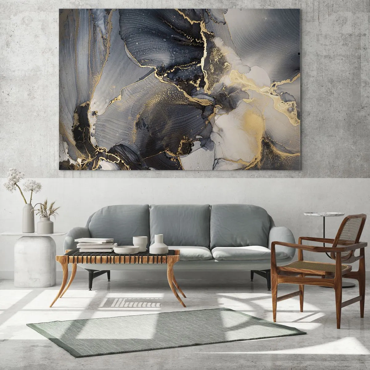 Cuadro sobre vidrio - Impresiones sobre Vidrio - La vida de una piedra - 100x40 cm