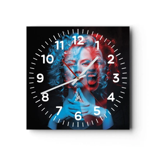 Reloj de pared - Reloj de vidrio - Alter ego - 40x40 cm