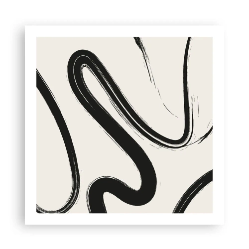 Póster - Fantasía en blanco y negro - 60x60 cm