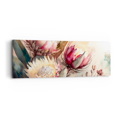 Cuadro sobre lienzo - Impresión de Imagen - De perfil y de frente - 90x30 cm