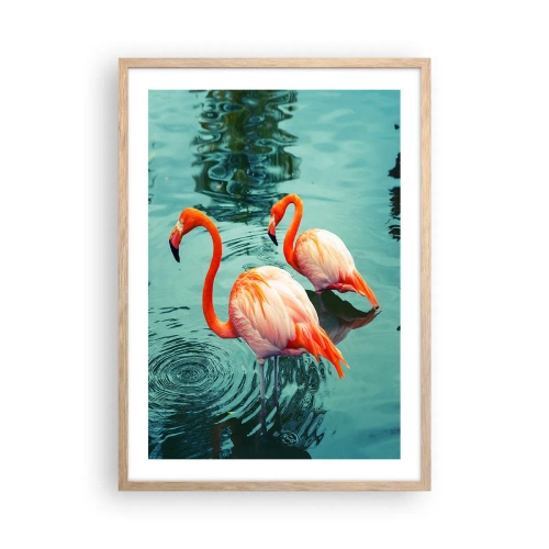 Póster en marco roble claro - Estamos de moda - 50x70 cm