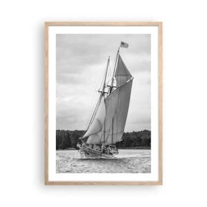 Póster en marco roble claro - Hermanos del viento - 50x70 cm