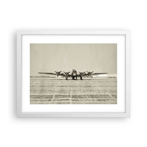 Póster en marco blanco - Como siempre, preparado - 40x30 cm