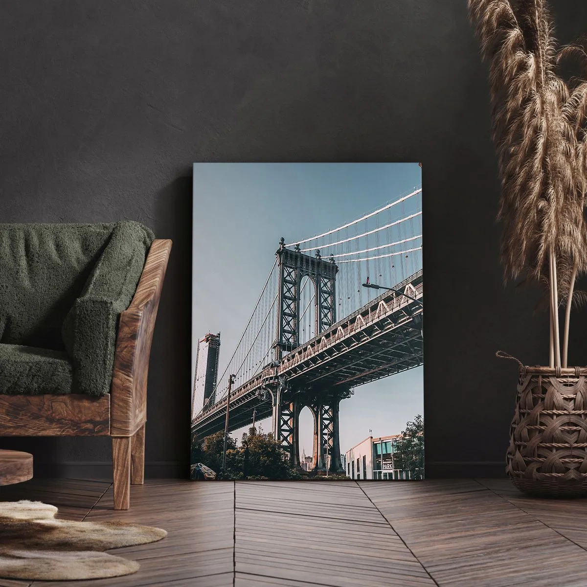 Cuadro sobre lienzo - Impresión de Imagen - Sobre el fluir de la ciudad - 45x80 cm