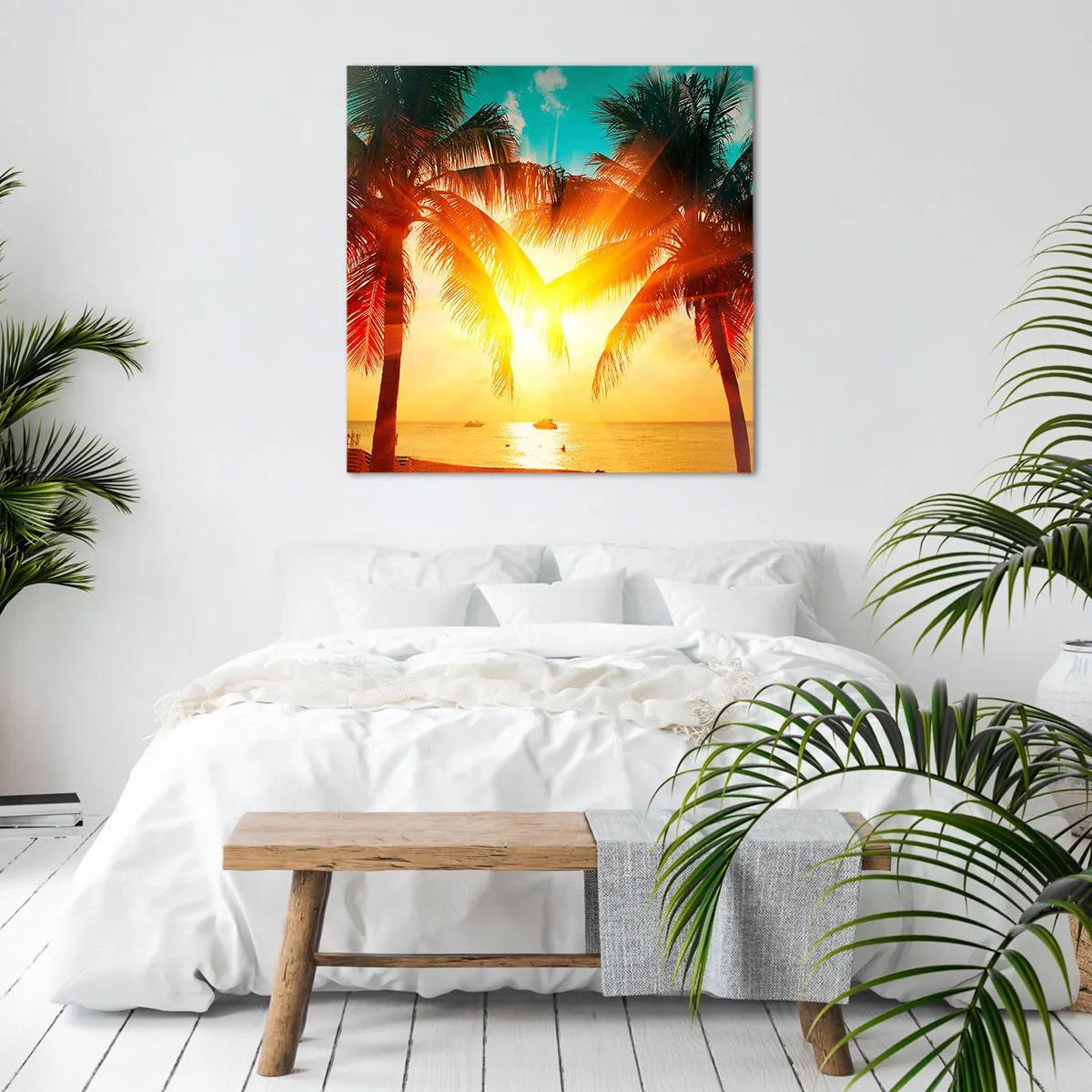 Cuadro sobre lienzo - Impresión de Imagen - Pareja exótica - 30x30 cm