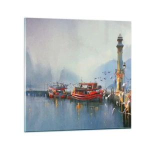 Cuadro sobre vidrio - Impresiones sobre Vidrio - En el fin del mundo - 70x70 cm