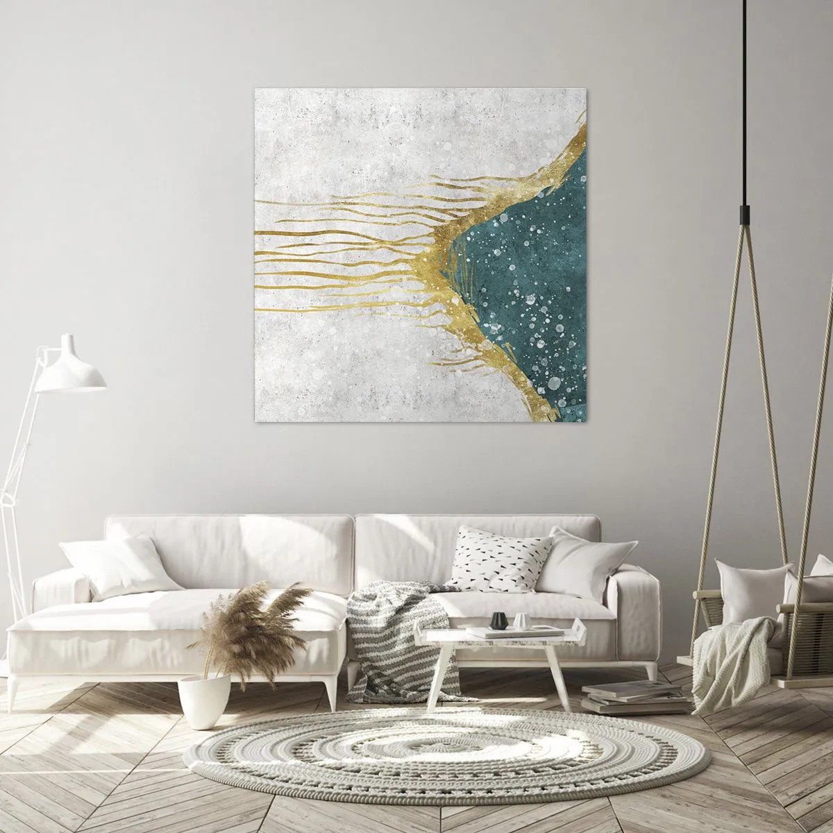 Cuadro sobre lienzo - Impresión de Imagen - Marea dorada - 30x30 cm