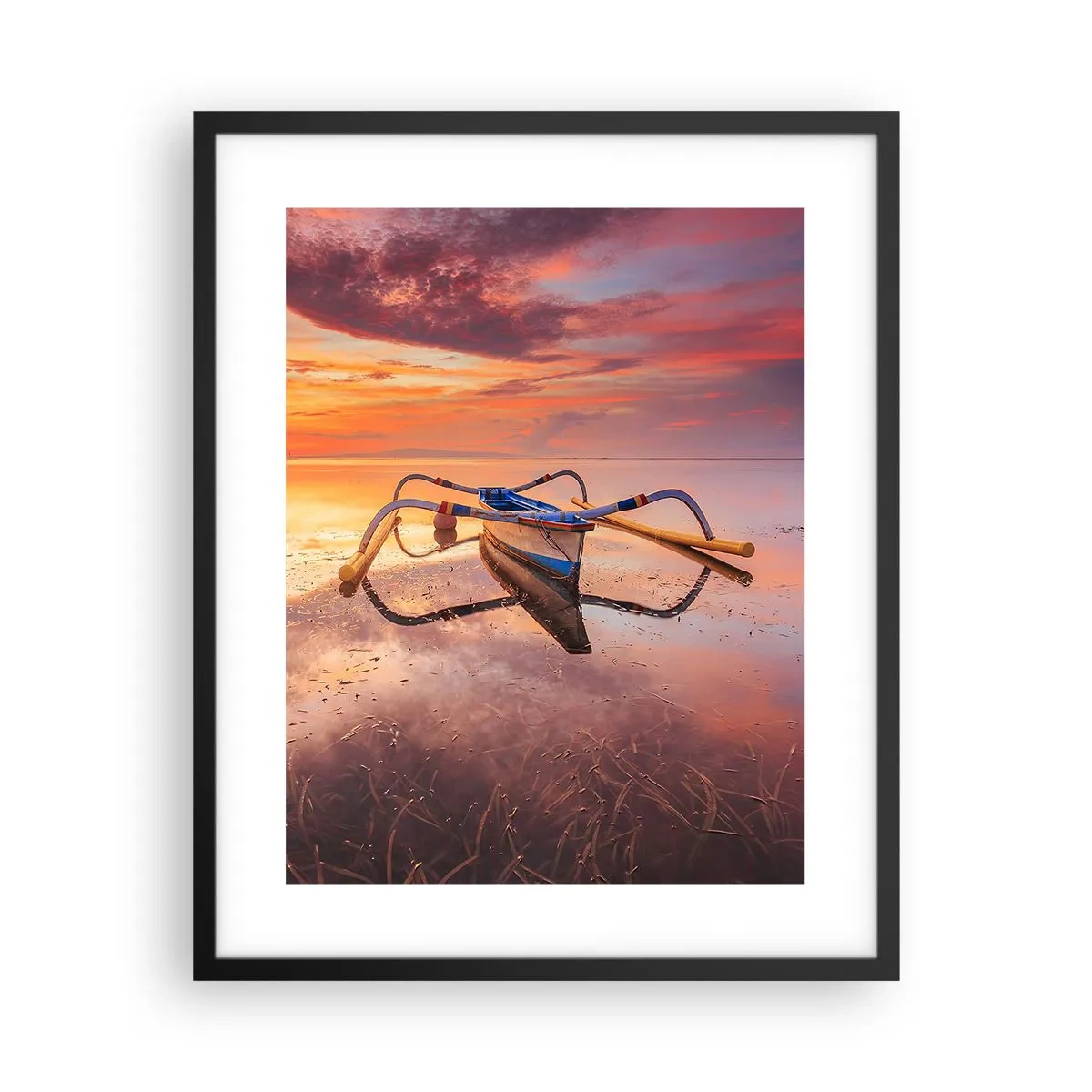 Póster en marco negro - Calma de una tarde tropical - 40x50 cm