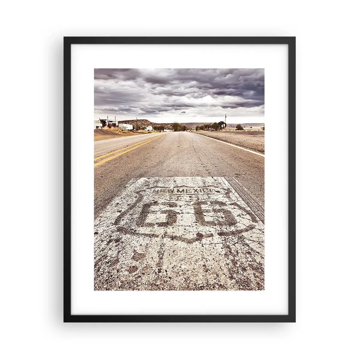 Póster en marco negro - Mother Road: una leyenda americana - 40x50 cm